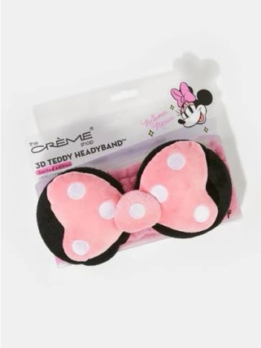The Crème Shop Pink Polka Dot 3D Teddy Headband